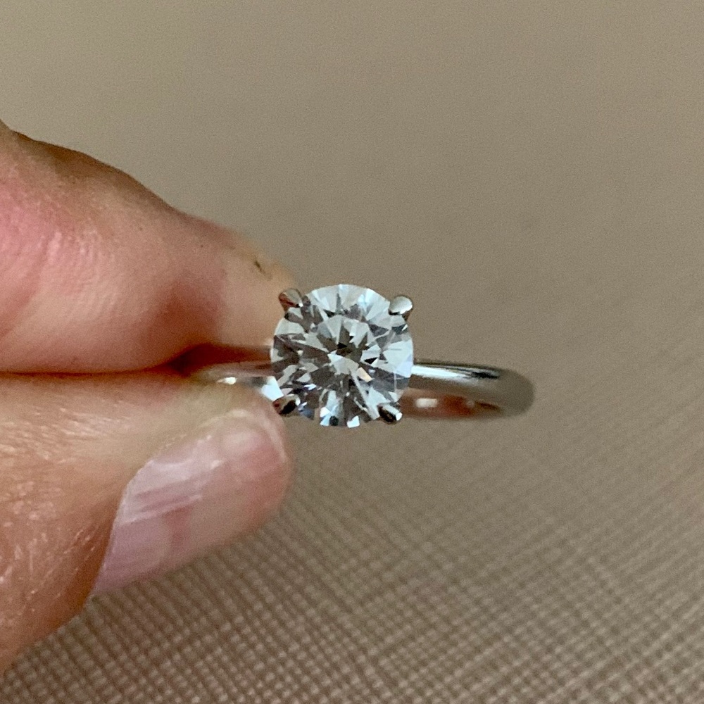 Cz By Kenneth Jay Lane Crown Cz Solitaire Ring - image 1